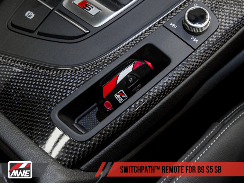 AWE Tuning Audi B9 S5 Sportback SwitchPath Exhaust - Non-Resonated (Black 102mm Tips) - awdtuningtx