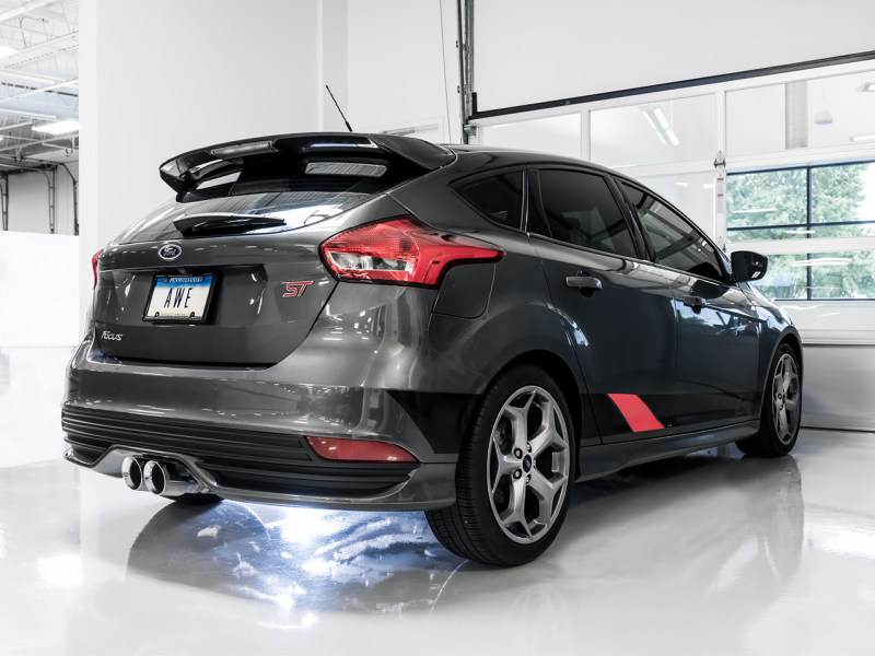AWE Tuning Ford Focus ST Touring Edition Cat-back Exhaust - Non-Resonated - Chrome Silver Tips - awdtuningtx