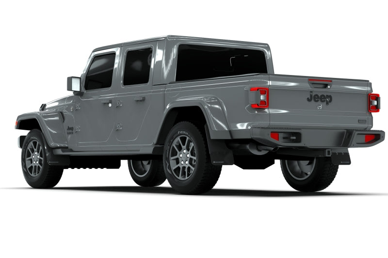 Rally Armor 19-23 Jeep JT Gladiator Mojave/Rubicon Black Mud Flap w/ Metallic Black Logo - awdtuningtx