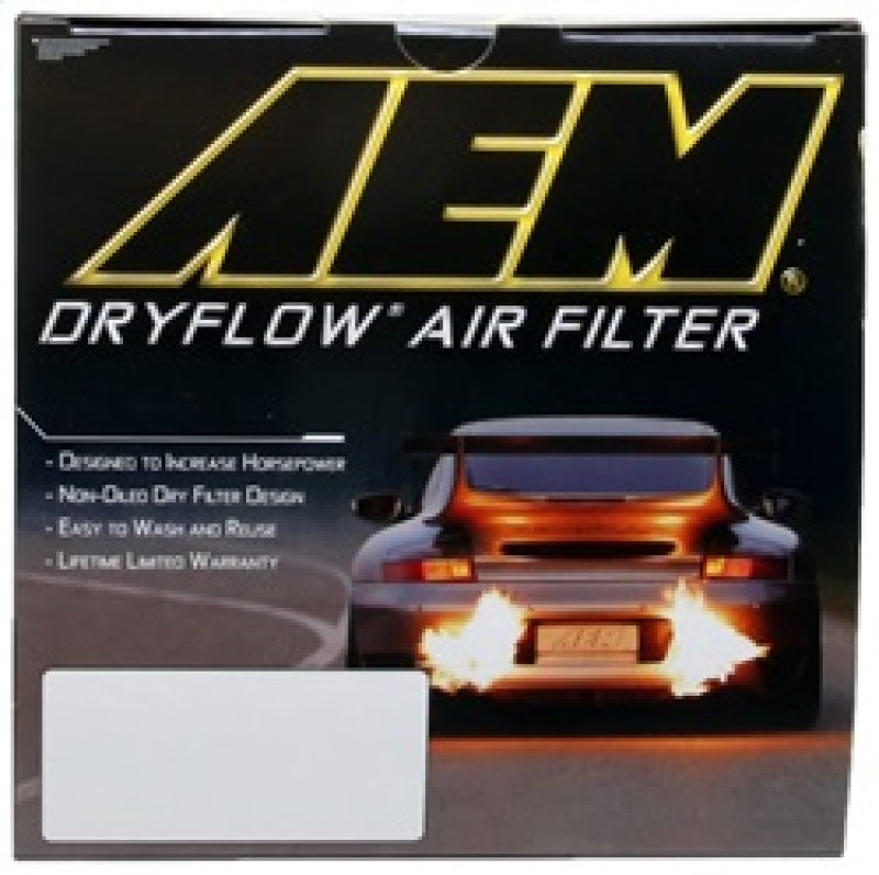 AEM DryFlow Air Filter - Round 2.75in ID x 6.25in OD x 8.25in H fits 2007-2014 Ford/Volvo - awdtuningtx