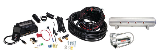 Air Lift Performance 3P (1/4 Air Line 4 Gal 7-Port  Raw Aluminum Tank VIAIR 444C Comp) - awdtuningtx