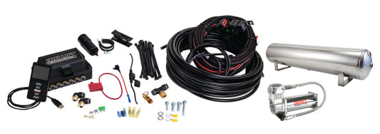 Air Lift Performance 3P (1/4 Air Line 4 Gal 5-Port  Polished Aluminum Tank VIAIR 444C Comp) - awdtuningtx