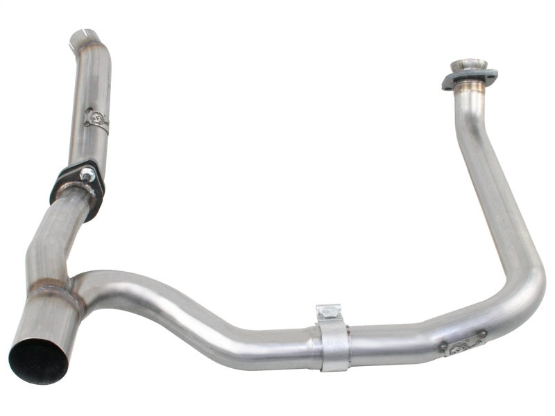 aFe Power Twisted Steel Loop Delete D/P & Y-Pipe SS 2in/2.5in 12-14 Jeep Wrangler (JK) V6 3.6L - awdtuningtx