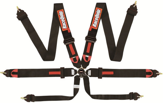 RaceQuip Black FIA CAMLOCK 6pt Pull Down Lap - awdtuningtx