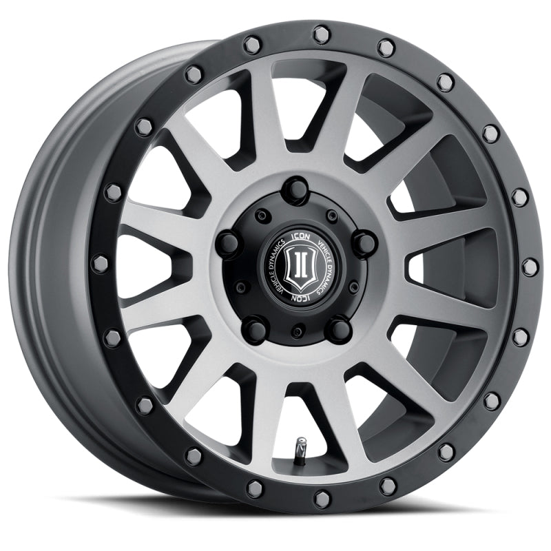 ICON Compression 17x8.5 5x150 25mm Offset 5.75in BS 110.1mm Bore Titanium Wheel - awdtuningtx