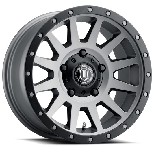 ICON Compression 17x8.5 5x150 25mm Offset 5.75in BS 110.1mm Bore Titanium Wheel - awdtuningtx