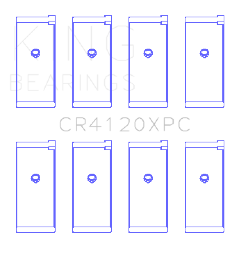 King Mitsubishi 4G63/4G64 (Size .026) Coated Connecting Rod Bearing - Set of 4 - awdtuningtx