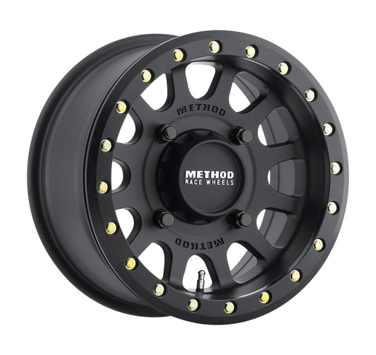 Method MR401 UTV Beadlock 14x7 / 5+2/38mm Offset / 4x136 / 106mm CB Matte Black Wheel - awdtuningtx