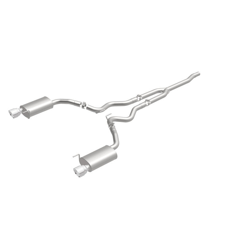 MagnaFlow Cat Back, SS, 2.5in, Street, Dual Split Polished 4.5in Tips 2015 Ford Mustang Ecoboost - awdtuningtx