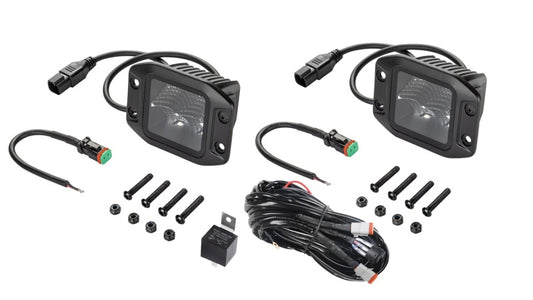Hella Universal Black Magic 3.2in L.E.D. Cube Kit - Flood Beam (Flush Mount) - awdtuningtx
