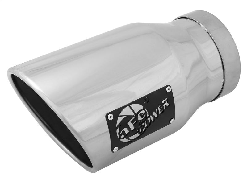 aFe Diesel Exhaust Tip Bolt On Black 5in Inlet x 7in Outlet x 12in - Right - awdtuningtx
