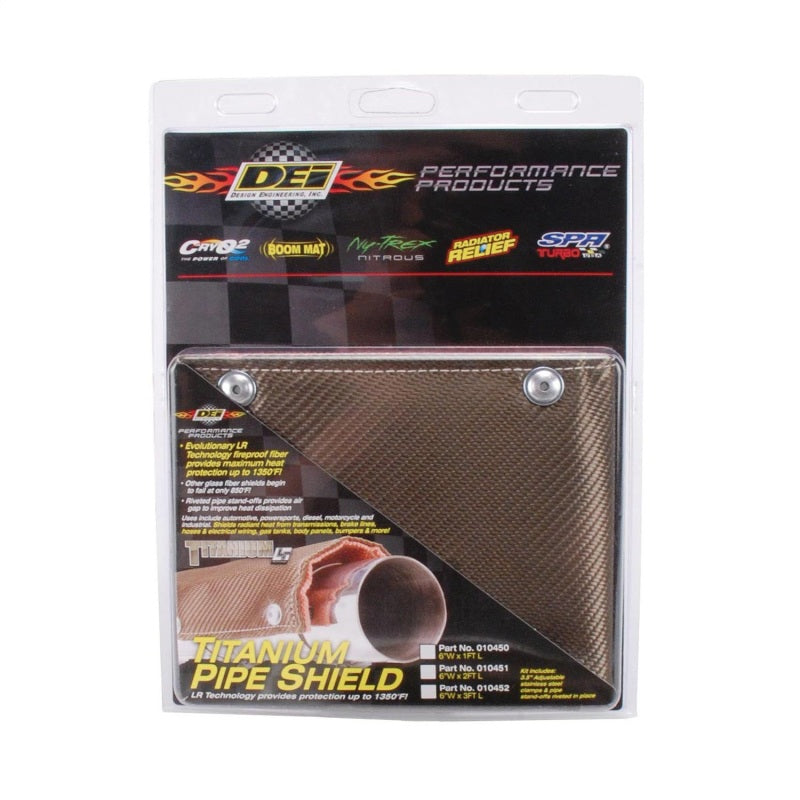DEI Pipe Shield w/Stainless Steel Clamps - 6in x 24in - Titanium - awdtuningtx