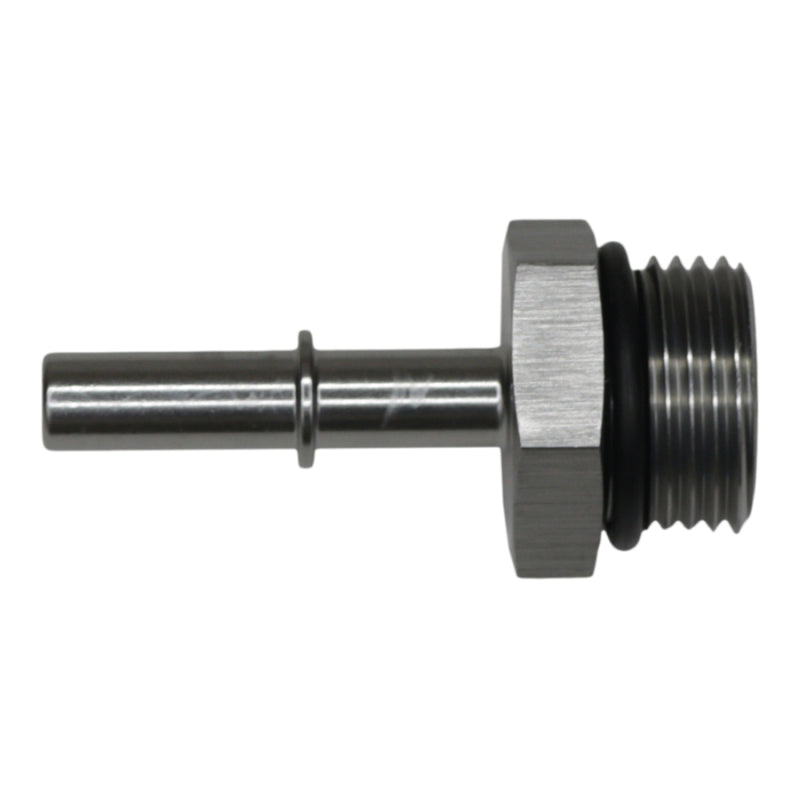DeatschWerks 10AN ORB Male to 5/16in Male EFI Quick Connect Adapter - Anodized DW Titanium - awdtuningtx