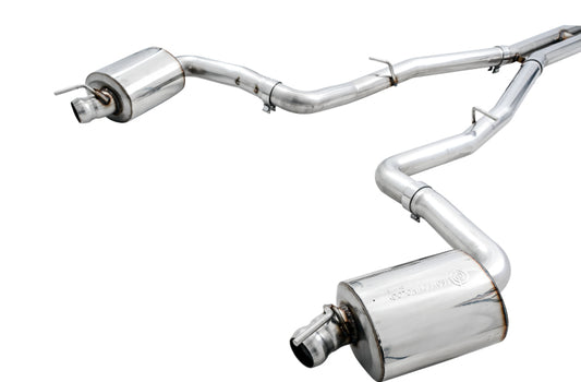 AWE Tuning 2015+ Dodge Challenger 6.4L/6.2L Non-Resonated Touring Edition Exhaust - Use Stock Tips - awdtuningtx