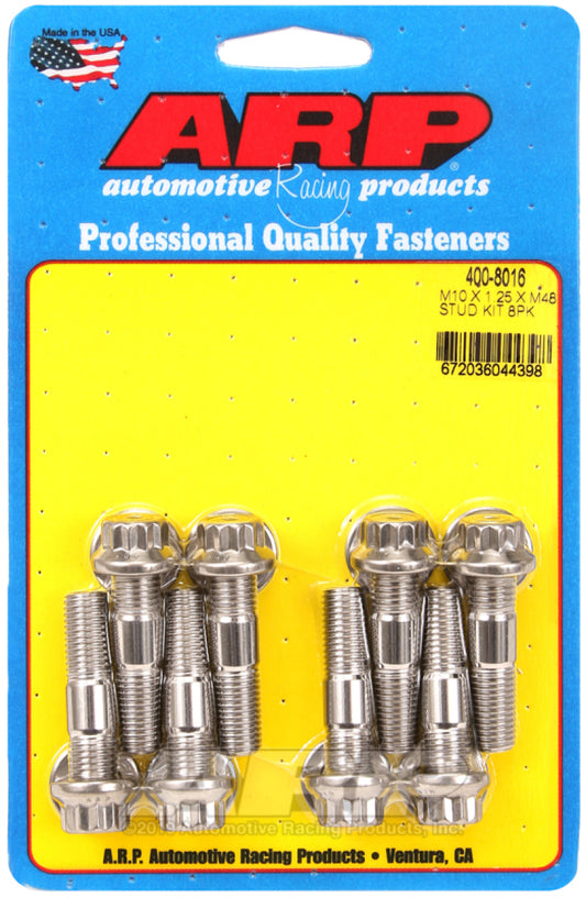 ARP Sport Compact M10 x 1.25 x 48mm Stainless Accessory Studs (8 pack) - awdtuningtx