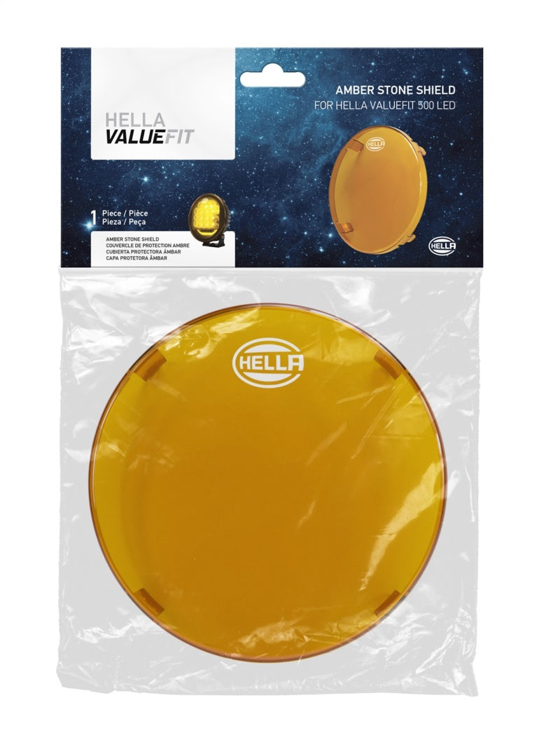 Hella 500 LED Driving Lamp 6in Amber Cover - awdtuningtx