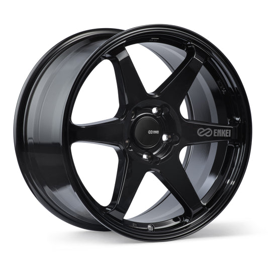 Enkei T6R 18x9.5 38mm Offset 5x114.3 Bolt Pattern 72.6 Bore Gloss Black Wheel - awdtuningtx