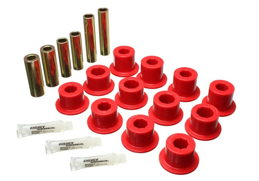 Energy Suspension 07-21 Toyota Tundra Red Rear Leaf Spring Shackle Bushing Set - awdtuningtx