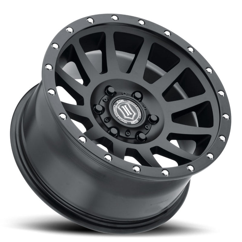 ICON Compression 17x8.5 5x5 -6mm Offset 4.5in BS 71.5mm Bore Satin Black Wheel - awdtuningtx