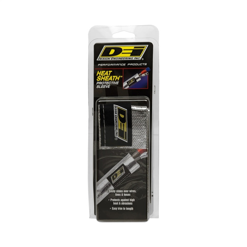DEI Heat Sheath 1in x 3ft - Aluminized Sleeving - Sewn Edge - awdtuningtx