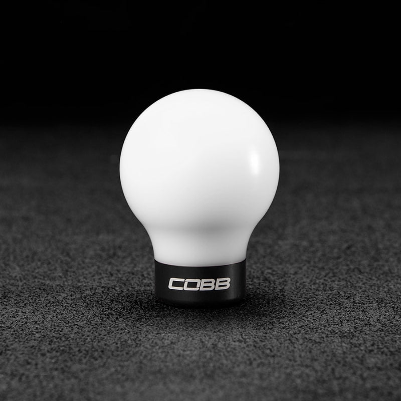 Cobb Subaru 6-Speed COBB Shift Knob - White w/Stealth Black Collar (Non-Weighted) - awdtuningtx