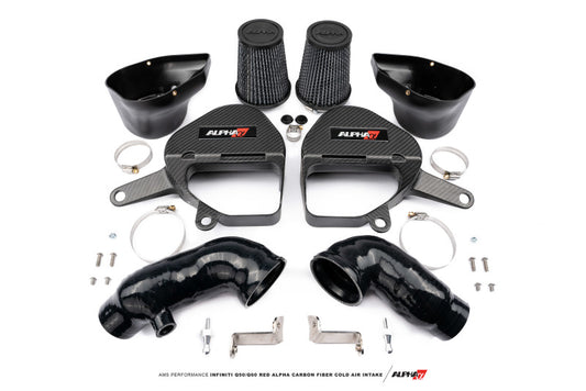 AMS Performance Infiniti Q50/Q60 Red Alpha Matte Carbon Intake Kit - awdtuningtx