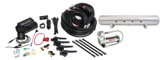 Air Lift Performance 3H (3/8 Air Line 5 Gal  Raw Aluminum Tank VIAIR 444C Comp) - awdtuningtx