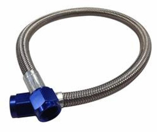 Fragola -4AN Hose Assembly Straight x Straight 36in Blue Nuts Nitrous Supply Line (3 Feet) - awdtuningtx