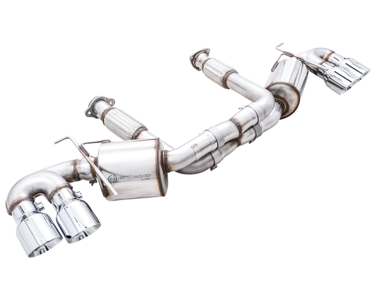 AWE Tuning 2020 Chevrolet Corvette (C8) Touring Edition Exhaust - Quad Chrome Silver Tips - awdtuningtx