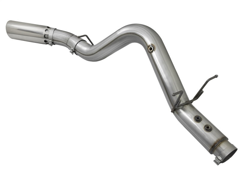 aFe LARGE BORE HD 5in 409-SS DPF-Back Exhaust w/Polished Tip 2017 GM Duramax V8-6.6L (td) L5P - awdtuningtx