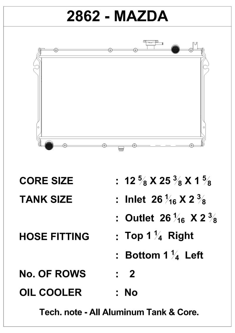 CSF 89-97 Mazda Miata Radiator - awdtuningtx
