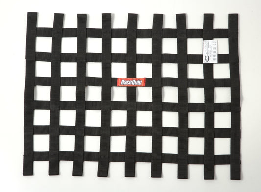 RaceQuip Black 18in H x 24W SFI Ribbon Window Net - awdtuningtx
