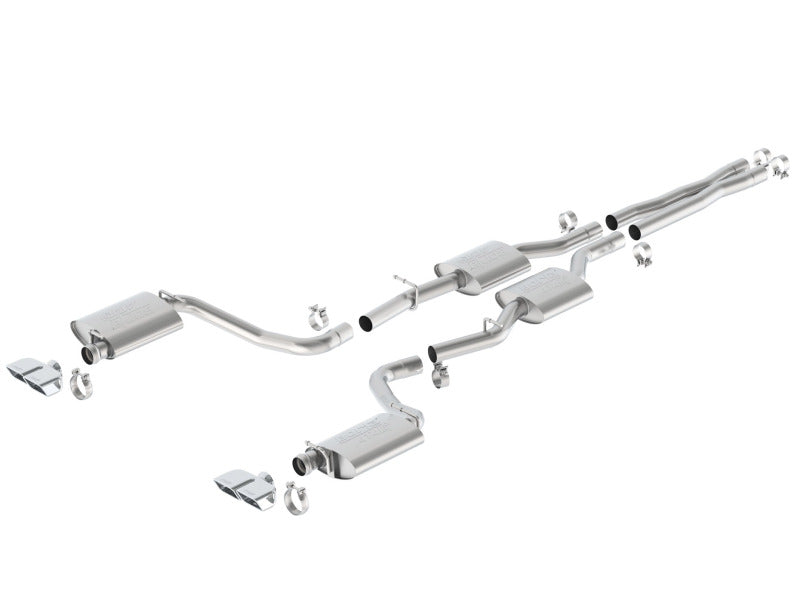 Borla 15-16 Dodge Challenger R/T 5.7L Dual Rectangle Angle Cut Dual Split Rear Exit ATAK Exhaust - awdtuningtx