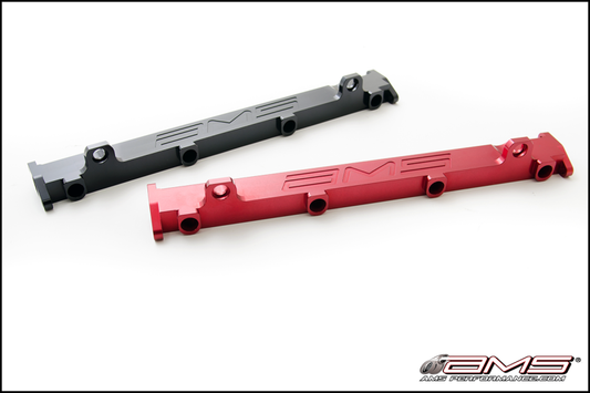 AMS Performance 03-07 Misubishi EVO VIII/IX CNC Machined Aluminum Fuel Rail - Black - awdtuningtx