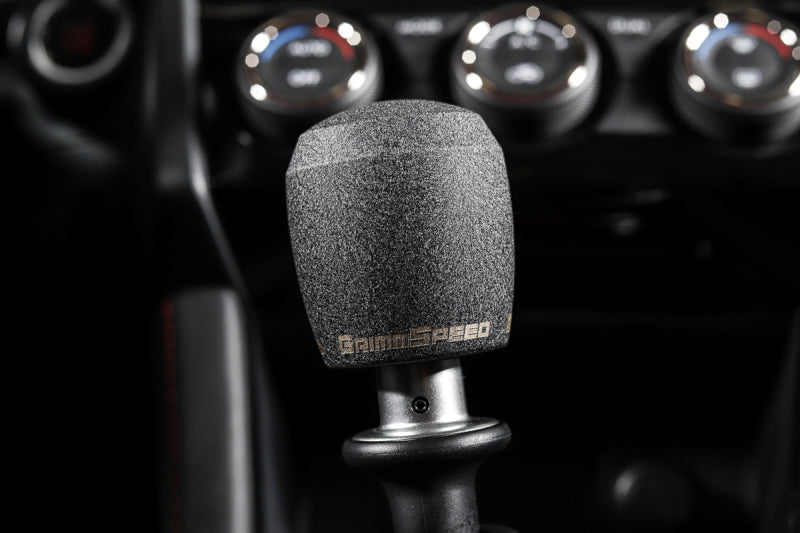 GrimmSpeed Stubby Shift Knob Stainless Steel Black - M12x1.25 - awdtuningtx