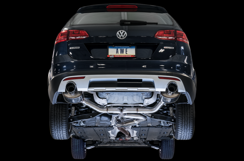 AWE Tuning VW MK7 Golf Alltrack/Sportwagen 4Motion Touring Edition Exhaust - Polished Silver Tips - awdtuningtx