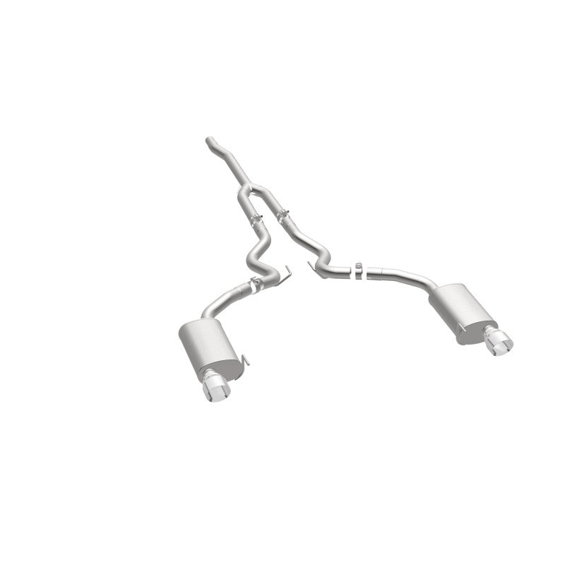 MagnaFlow Cat Back, SS, 2.5in, Street, Dual Split Polished 4.5in Tips 2015 Ford Mustang Ecoboost - awdtuningtx