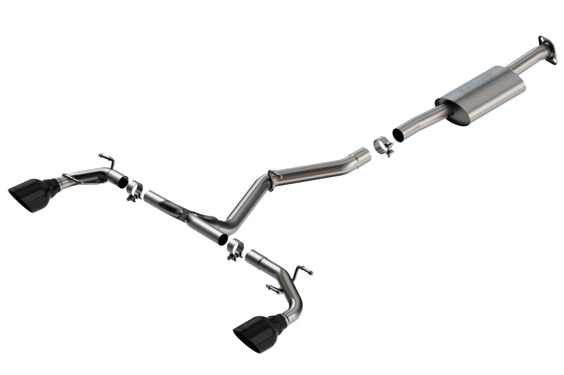 Borla 22-23 Subaru BRZ/Toyota GR86 2.4L RWD AT/MT S-Type Catback Exhaust - Black Chrome Tips - awdtuningtx