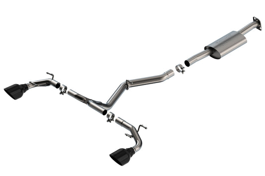 Borla 22-23 Subaru BRZ/Toyota GR86 2.4L RWD AT/MT S-Type Catback Exhaust - Black Chrome Tips - awdtuningtx
