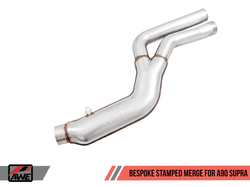 AWE 2020 Toyota Supra A90 Resonated Touring Edition Exhaust - 5in Diamond Black Tips - awdtuningtx