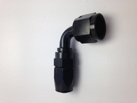 Fragola -16AN x 90 Degree Pro-Flow Hose End - Black - awdtuningtx