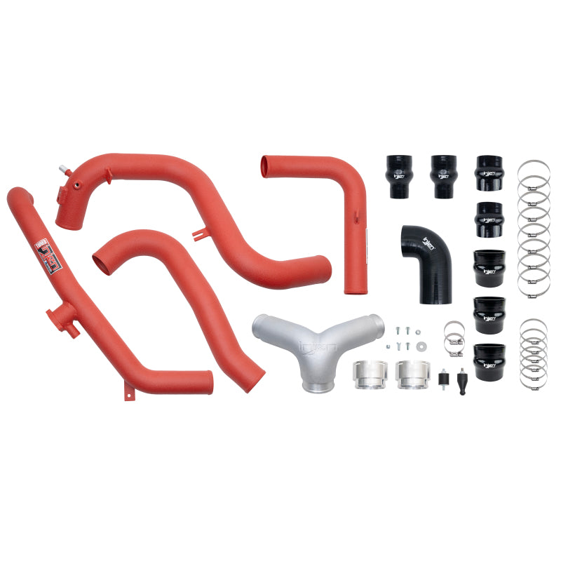 Injen 21-23 Ford Bronco 2.7L V6 (TT) EcoBoost SES Intercooler Pipes - Wrinkle Red - awdtuningtx