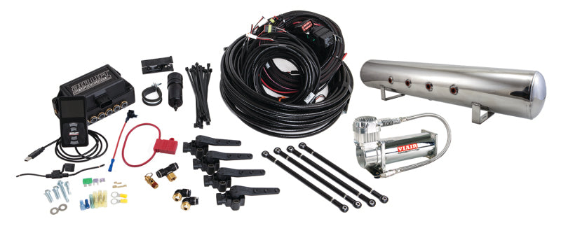 Air Lift Performance 3H (1/4 Air Line 5 Gal  Polished Aluminum Tank VIAIR 444C Comp) - awdtuningtx