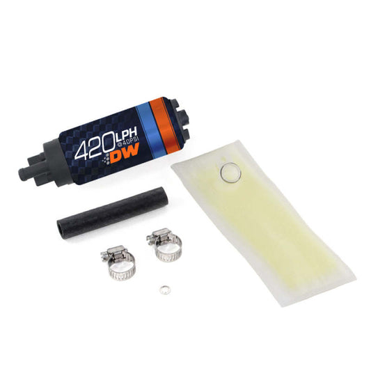 Deatschwerks DW420 Series 420lph In-Tank Fuel Pump w/ Install Kit For Integra 94-01 and Civic 92-00 - awdtuningtx