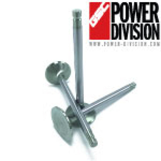 GSC P-D Toyota 2JZ Chrome Alloy Polished Exhaust Valve - 30.0mm Head (+1mm) 6.6mm Stem - Set of 12 - awdtuningtx