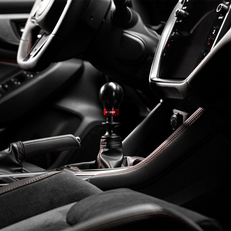 Cobb Subaru 6-Speed Weighted COBB Shift Knob - Black (Incl. Both Red + Blk Collars) - awdtuningtx