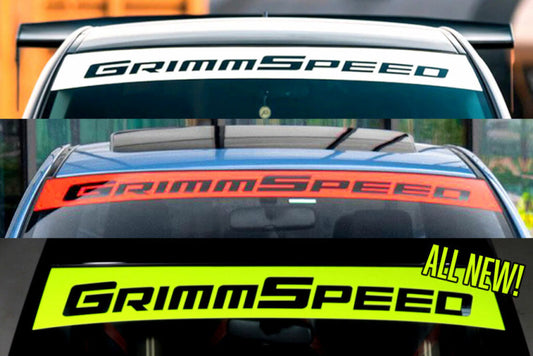GrimmSpeed 2002+ Subaru WRX/STI / 05-09 Legacy GT Windshield Banner 43in. - White - awdtuningtx