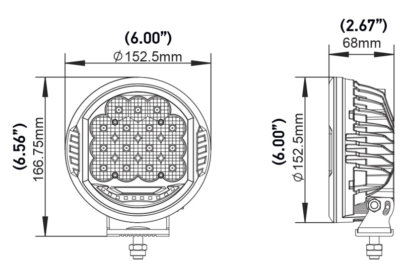 Hella 500 LED Driving Lamp - Single - awdtuningtx