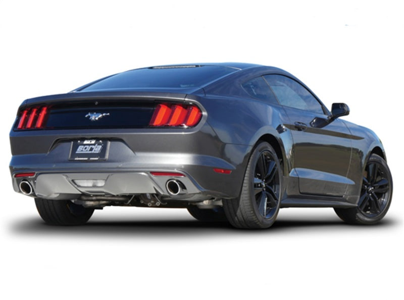 Borla Cat Back 15-17 Ford Mustang 3.7L V6 MT/AT 2.25in Pipe 4in Single Round Rolled Tips - awdtuningtx
