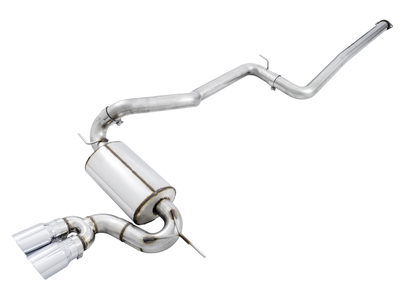 AWE Tuning Ford Focus ST Touring Edition Cat-back Exhaust - Non-Resonated - Chrome Silver Tips - awdtuningtx